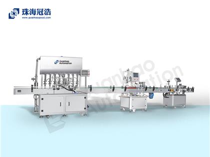 自動化膏體、液體灌裝、旋蓋、貼標生產(chǎn)線